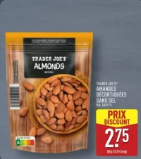 AMANDES DÉCORTIQUÉES SANS SEL