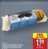 GAUFRETTES CROUSTILLANTES ENROBÉES DE CHOCOLAT