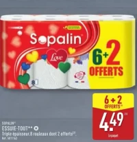 ESSUIE-TOUT** Triple épaisseur. 8 rouleaux dont 2 offerts(2).