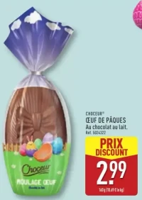 ŒUF DE PÂQUES Au chocolat au lait.