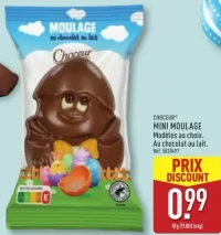 MINI MOULAGE Modèles au choix. Au chocolat au lait.