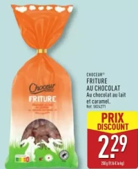 FRITURE AU CHOCOLAT Au chocolat au lait et caramel.