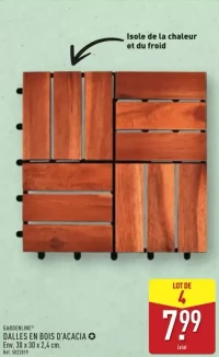 DALLES EN BOIS D'ACACIA