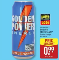 BOISSON ÉNERGISANTE* Saveur mangue.