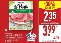 JAMBON DE PARIS(A) Sans couenne. 6 tranches.
