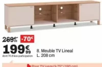 Meuble TV Lineal L. 208 cm