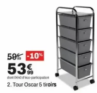 Tour Oscar 5 tiroirs