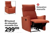 Fauteuil de relaxation manuelle Zico