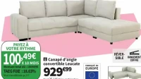 Canapé d'angle convertible Leucate