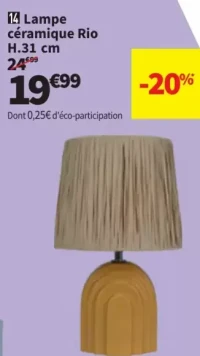 Lampe céramique Rio H.31 cm