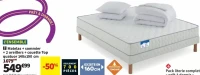 Matelas + sommier + 2 oreillers + couette Top quatuor 140x190 cm