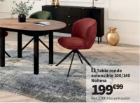 Table ronde extensible 100/140 Nohma