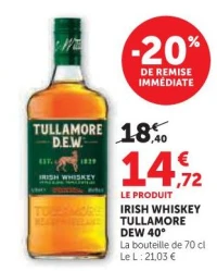 IRISH WHISKEY TULLAMORE DEW 40°