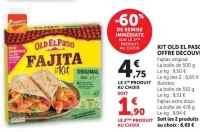 Kit Old El Paso Offre Découverte Fajita original, Burritos ou Fajitas extra doux