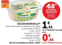 SALADE BONDUELLE (Céleri rémoulade ou betterave moutarde)