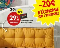 Dossier palette 120x40x22cm