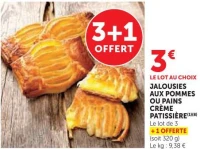 JALOUSIES AUX POMMES OU PAINS CRÈME PÂTISSIÈRE