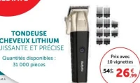 Tondeuse cheveux lithium Puissante et précise