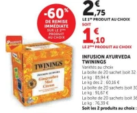 INFUSION AYURVEDA TWININGS Variétés au choix