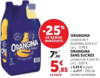 ORANGINA Le pack de 4 bouteilles