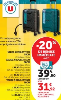 Valise à roulettes U 55cm