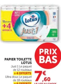 PAPIER TOILETTE LOTUS Just 1