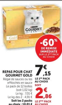 REPAS POUR CHAT GOURMET GOLD