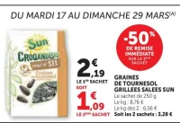 GRAINES DE TOURNESOL GRILLEES SALEES SUN