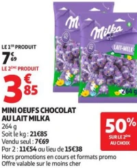 MINI OEUFS CHOCOLAT AU LAIT MILKA