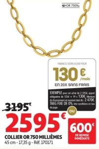 COLLIER OR 750 MILLIÈMES