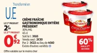 CRÈME FRAÎCHE GASTRONOMIQUE ENTIÈRE PRÉSIDENT