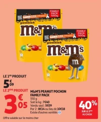 M&M'S PEANUT POCHON FAMILY PACK