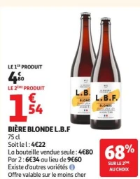 BIÈRE BLONDE L.B.F