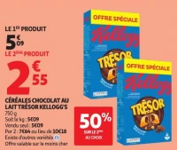 CÉRÉALES CHOCOLAT TRÉSOR KELLOGG'S