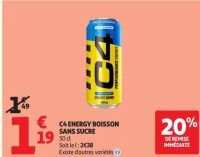 C4 ENERGY BOISSON SANS SUCRE
