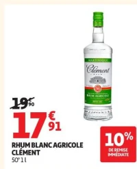RHUM BLANC AGRICOLE CLÉMENT
