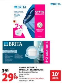 CARAFE FILTRANTE MARELLA + 2 CARTOUCHES