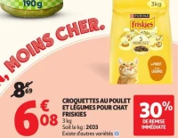 Croquettes au poulet et légumes pour chat