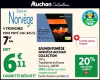SAUMON FUMÉ DE NORVÈGE AUCHAN COLLECTION