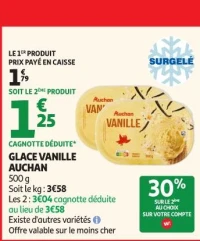 GLACE VANILLE AUCHAN