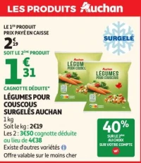 LÉGUMES POUR COUSCOUS SURGELÉS AUCHAN