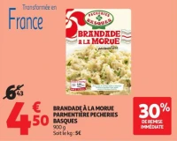 BRANDADE À LA MORUE PARMENTIÈRE PECHERIES BASQUES