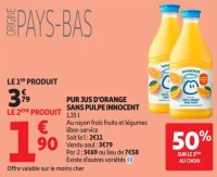 PUR JUS D'ORANGE SANS PULPE INNOCENT
