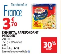 EMMENTAL RÂPÉ FONDANT PRÉSIDENT