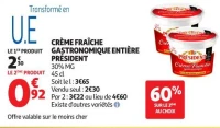 CRÈME FRAÎCHE GASTRONOMIQUE ENTIÈRE PRÉSIDENT