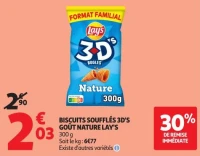 BISCUITS SOUFFLÉS 3D'S GOÛT NATURE LAY'S