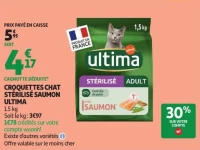 CROQUETTES CHAT STÉRILISÉ SAUMON ULTIMA