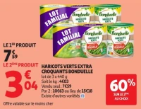 HARICOTS VERTS EXTRA CROQUANTS BONDUELLE