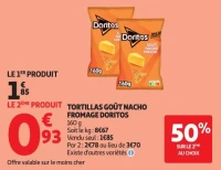 TORTILLAS GOÛT NACHO FROMAGE DORITOS