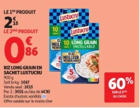RIZ LONG GRAIN EN SACHET LUSTUCRU